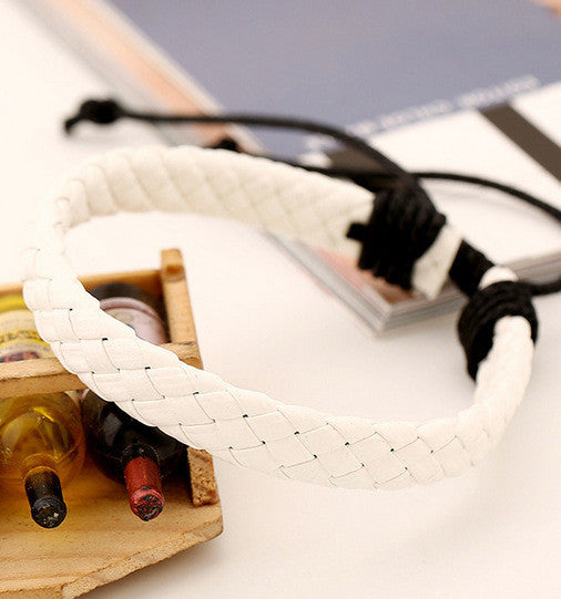 Fashion PU Hand Woven Bracelet
