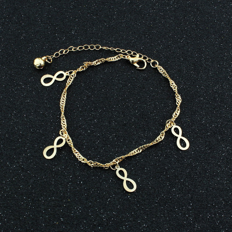 Golden Lucky 8 Women's Anklet