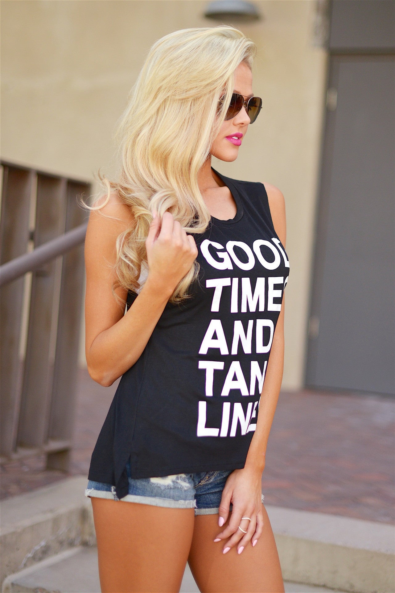 Sleeveless Scoop Flower Print Casual Letter Vest