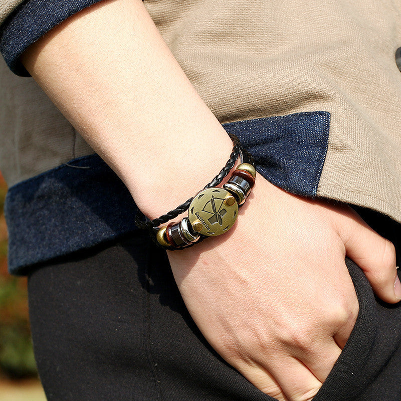 Sagittarius Constellation Leather Bracelet