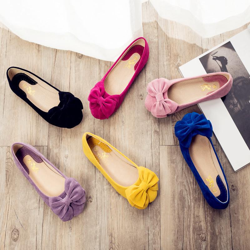 Creative Bowknot Suede Comfortable Flat Shoes Sneaker - MeetYoursFashion - 6