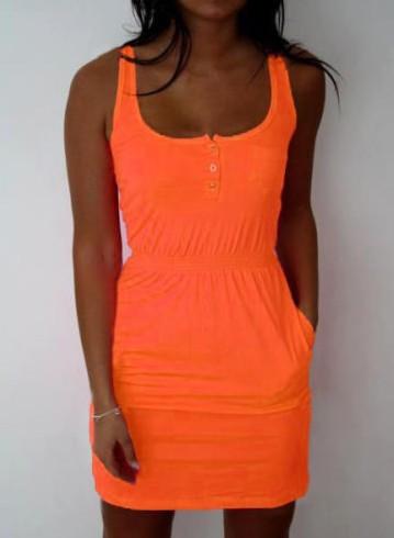 Sleeveless Scoop A-line Bodycon Sexy Pure Color Dress - Meet Yours Fashion - 4