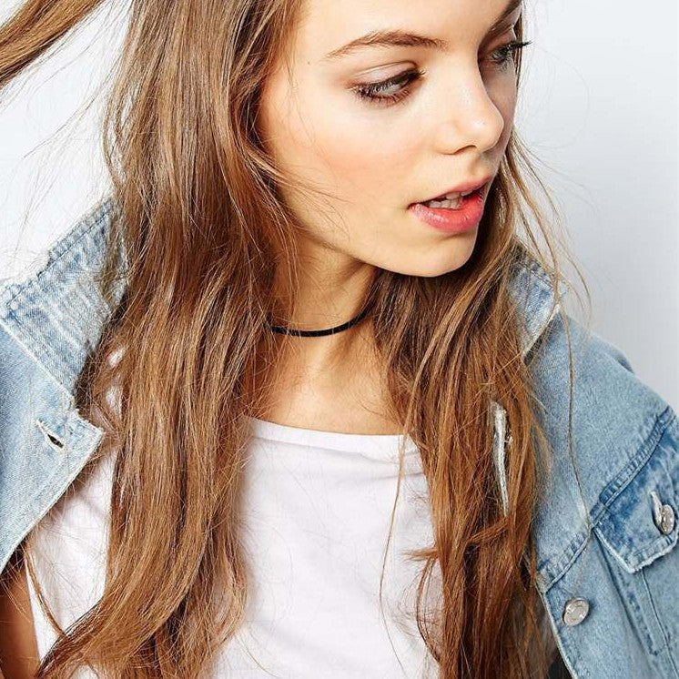 Fashion Lint Black Short Necklace