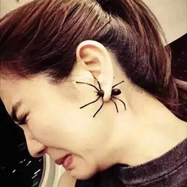 Personality Black Spider Single Earring