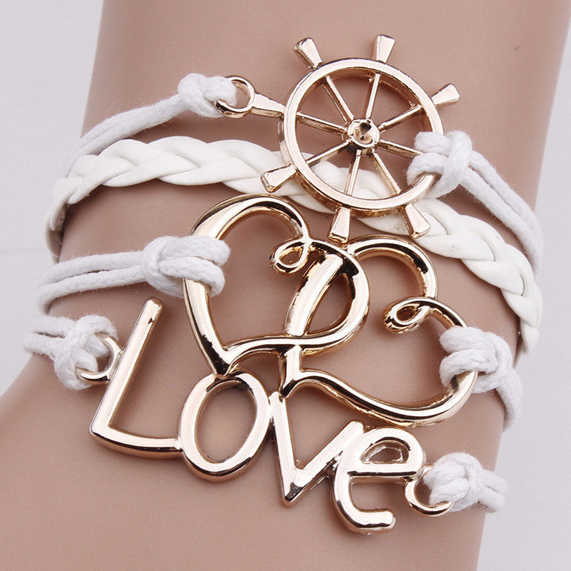 Retro Rudder Love Heart Fashion Bracelet – May Your Fashion