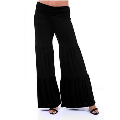 Bohemian Style Low Waist Wide Leg Drape Pants