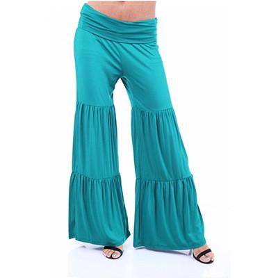Bohemian Style Low Waist Wide Leg Drape Pants