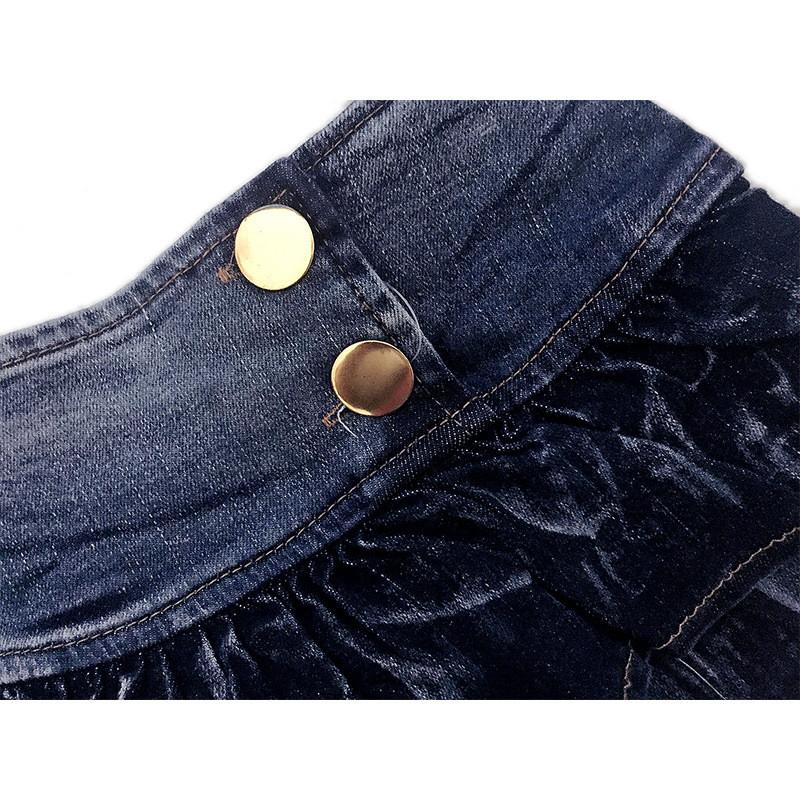 Multi-Layers Flared Low Waist Mini Denim Skirts
