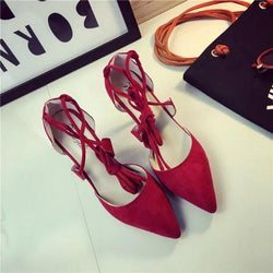 Sexy Pointed Stiletto Heel Tassels Strap Sandals
