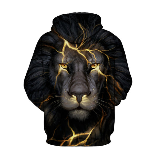 Nostalgic lightning Lion 3D Digital Printing Hoodie