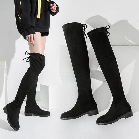 Inner High Autumn And Winter High Heel Elastic Over Knee Boots