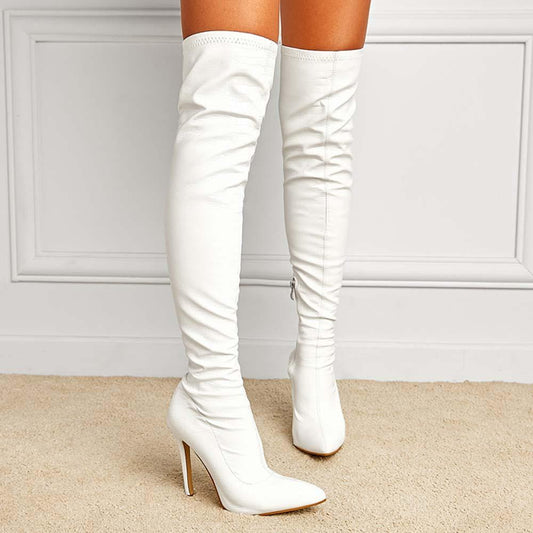 Pointed Thin Heel Sexy Skinny Knee Boots