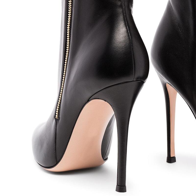 Pointed Fashion Side Zipper Stiletto Boots