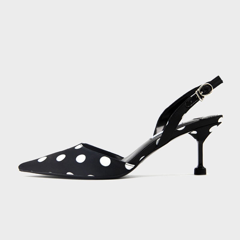 Pointed Back Air Fashion Wave Point Thin Heel High-heeled Sandals