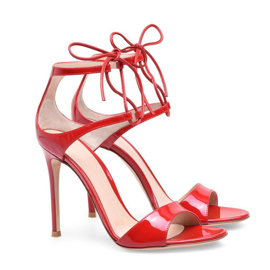 Red character with Super High Heels Sandals dinner shoes