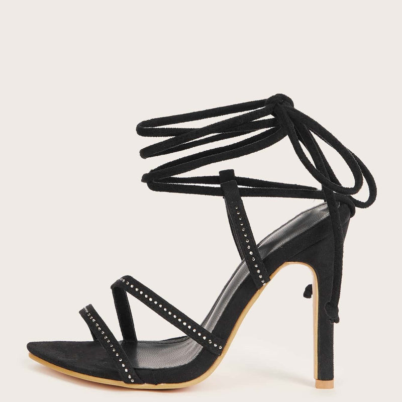 Fashion Diamond Strapping Stiletto Sandals