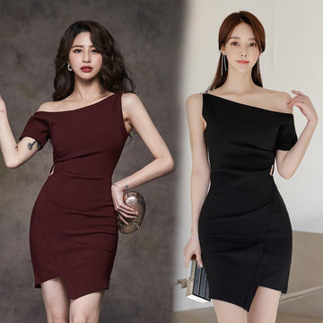 Slim Irregular Dress