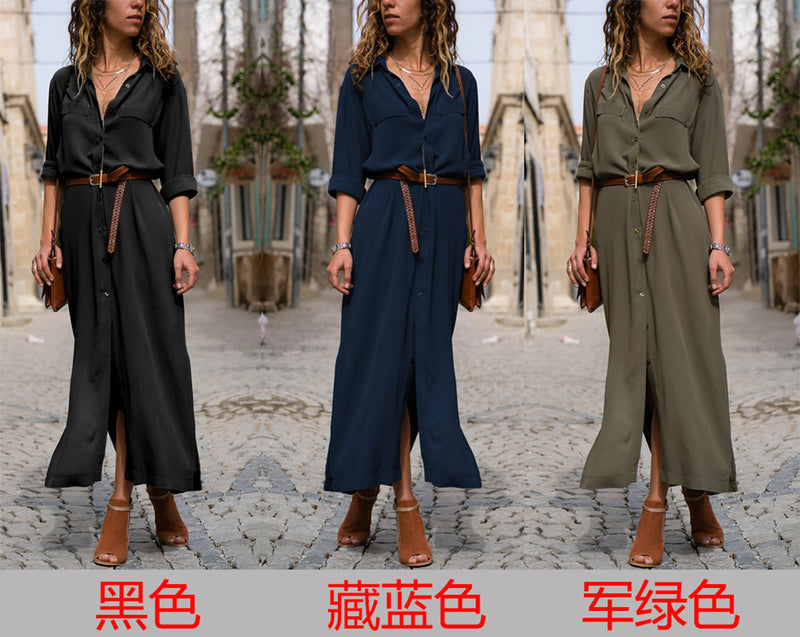 Fashion Loose long sleeve Long Dress