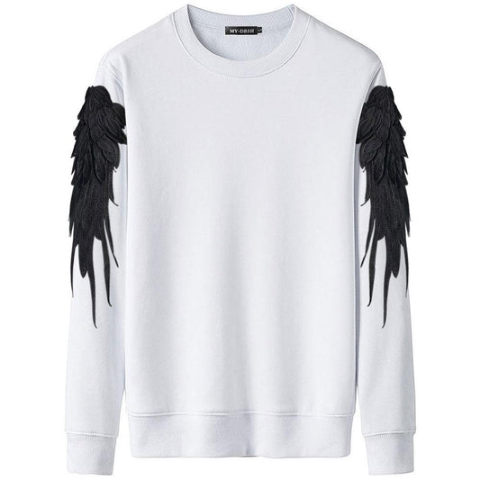 New Autumn And Winter Wings Three-Dimensional Feather Embroidery Sports Sweater