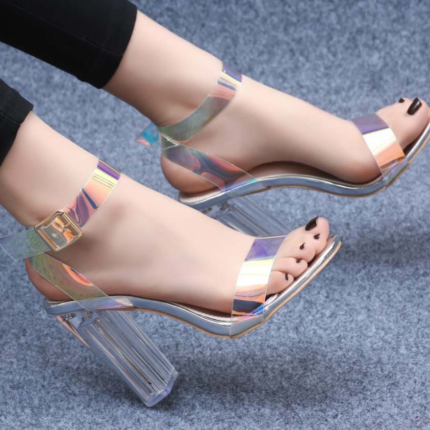 Buckle Stylish Cutout  Round Toe Sandals