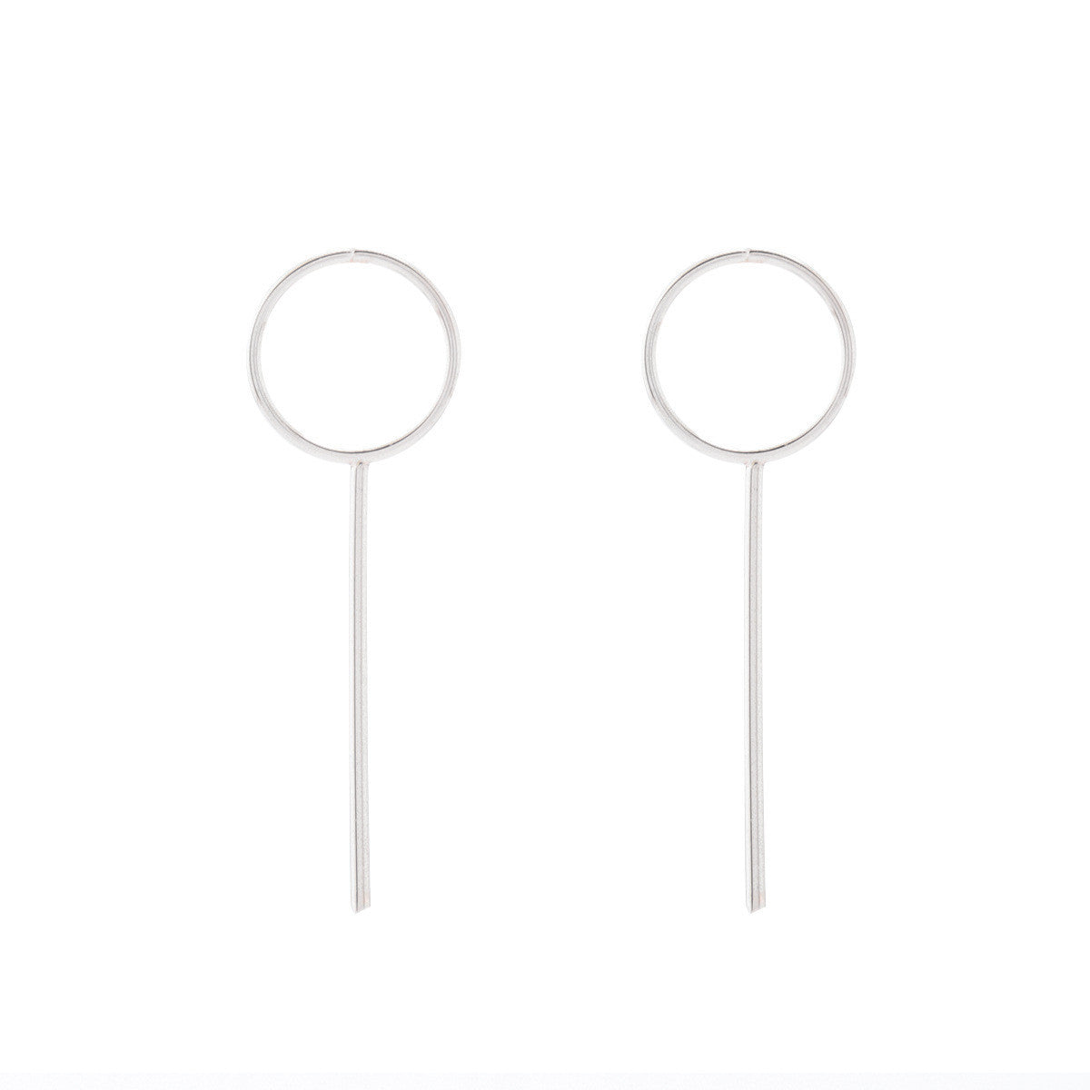Elegant Copper Circle Tassel Earrings