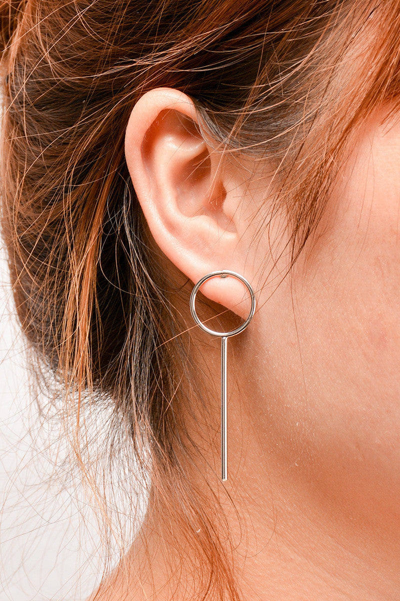 Elegant Copper Circle Tassel Earrings