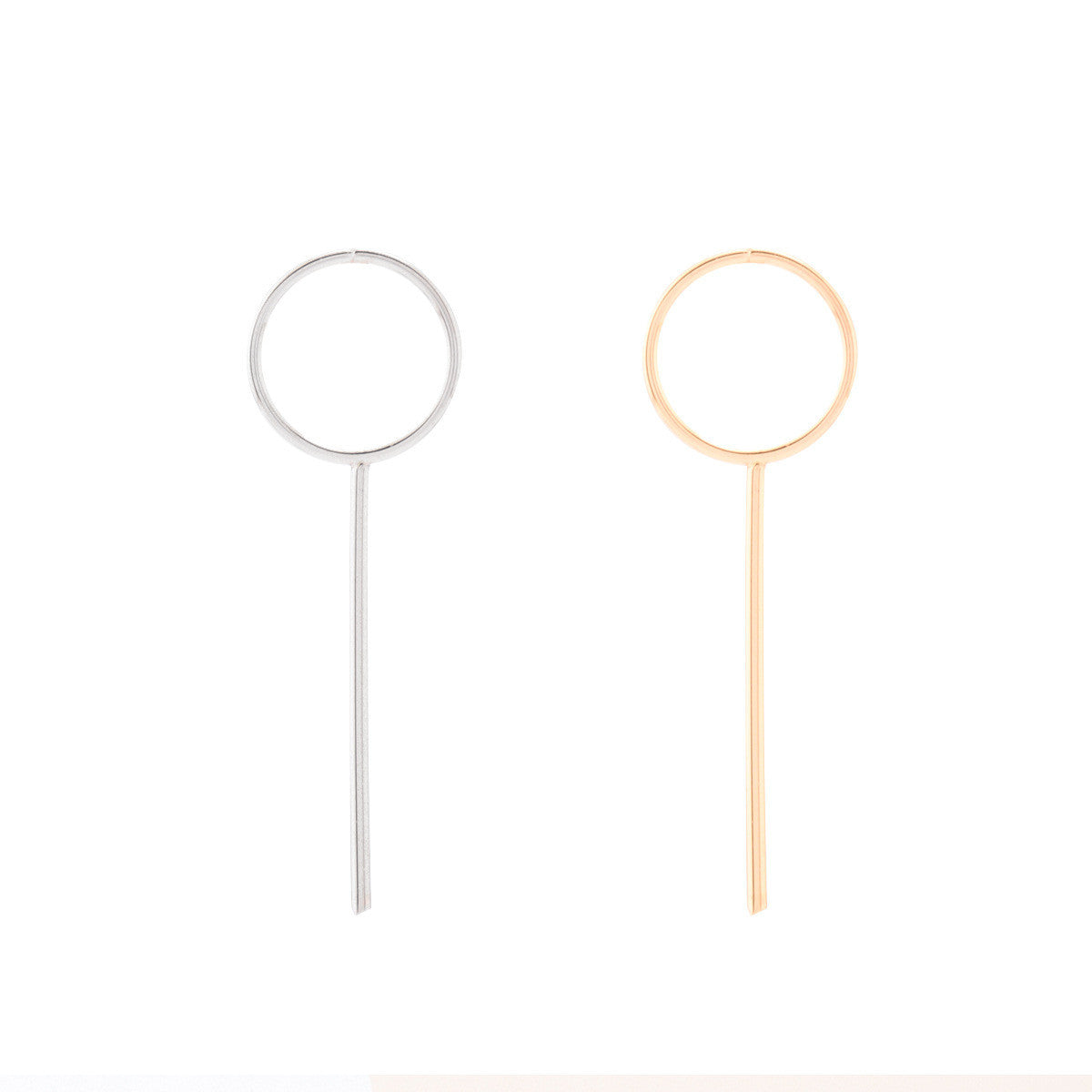 Elegant Copper Circle Tassel Earrings