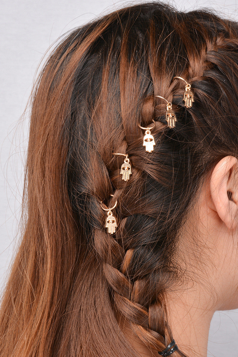 Unique African Stars Plait Leaves 5 Hairpin 