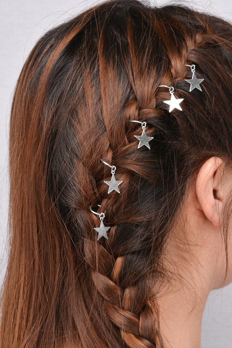 Unique African Stars Plait Leaves 5 Hairpin 