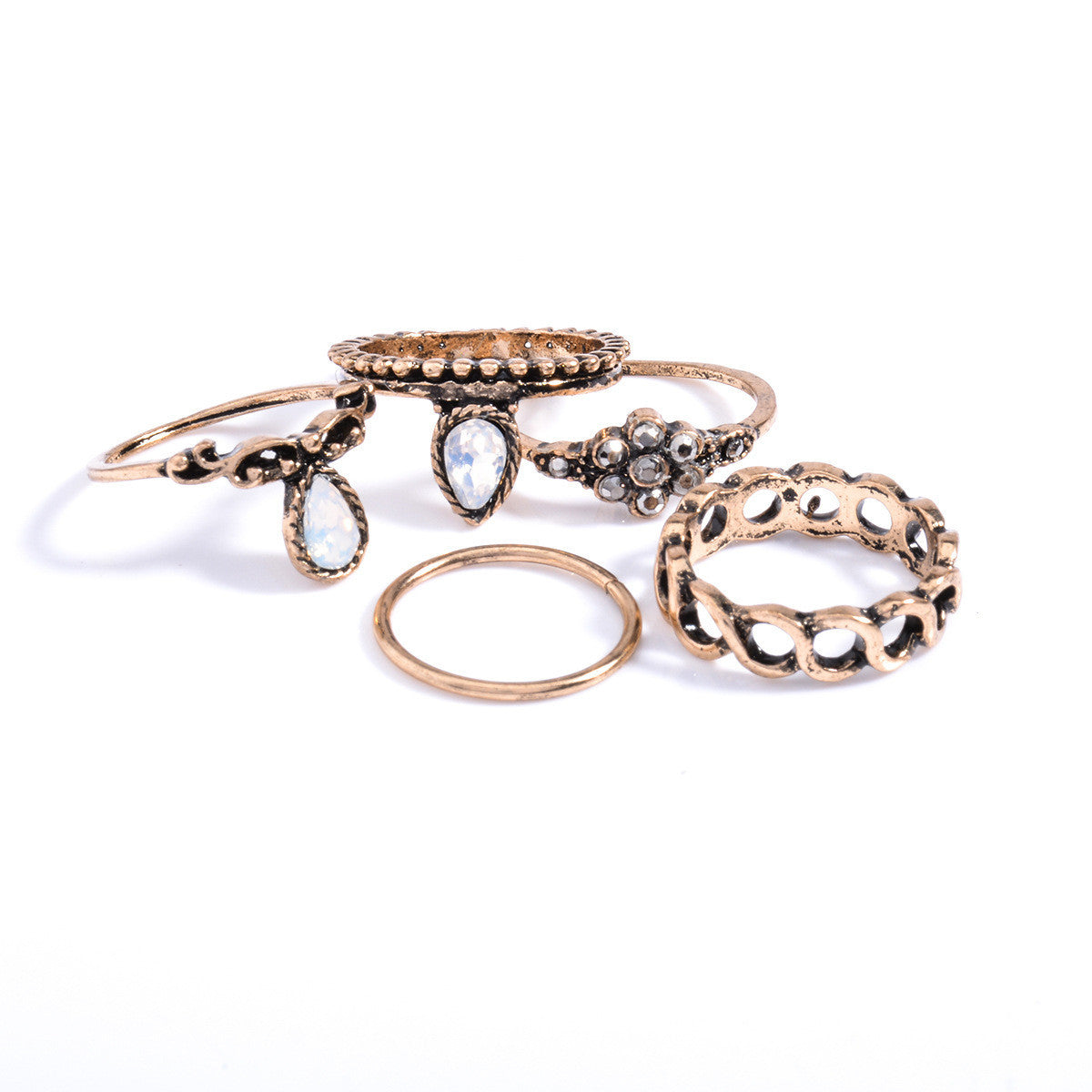Personality Crystal Combination Suit Rings