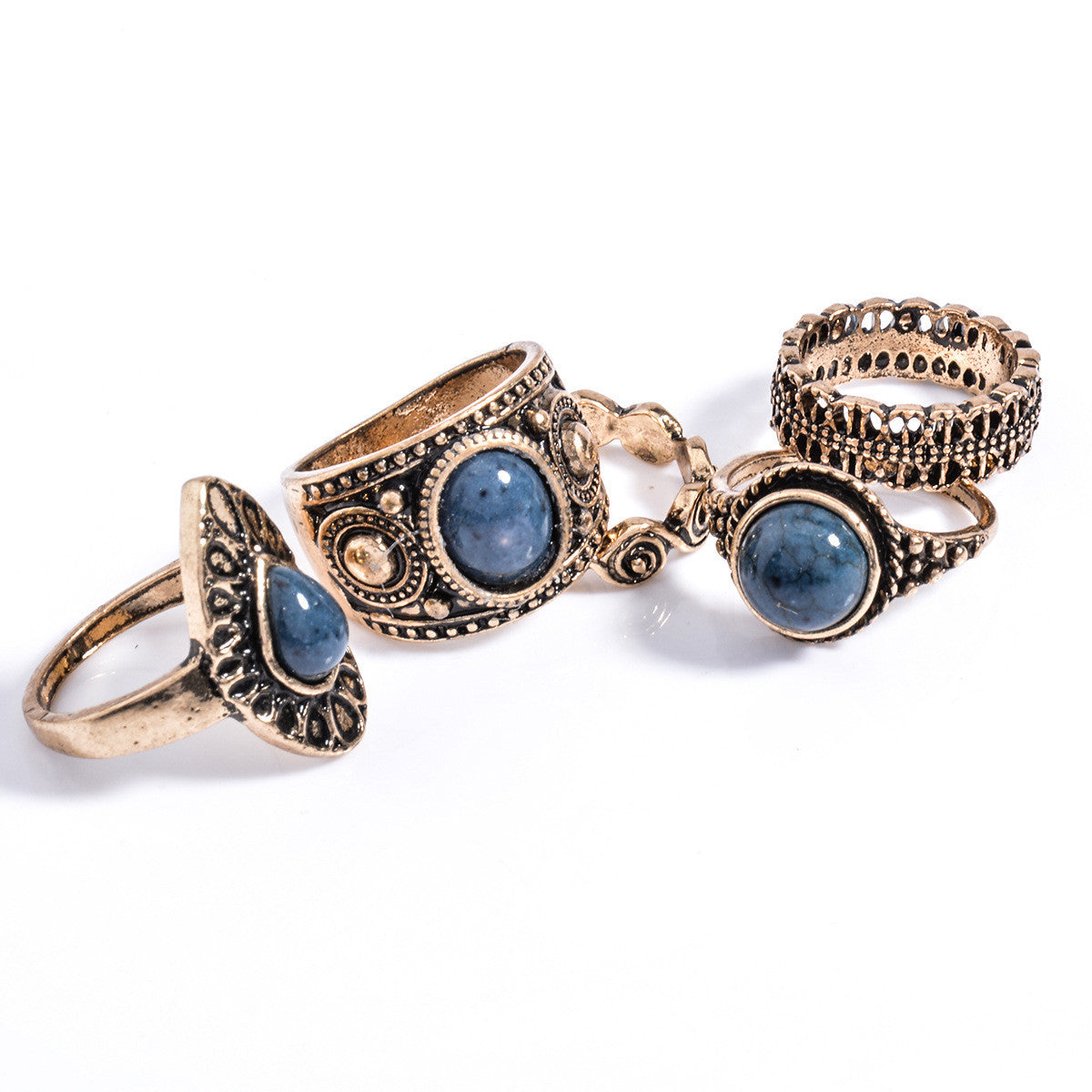 National Style Tophus Personality Combination Suit Ring