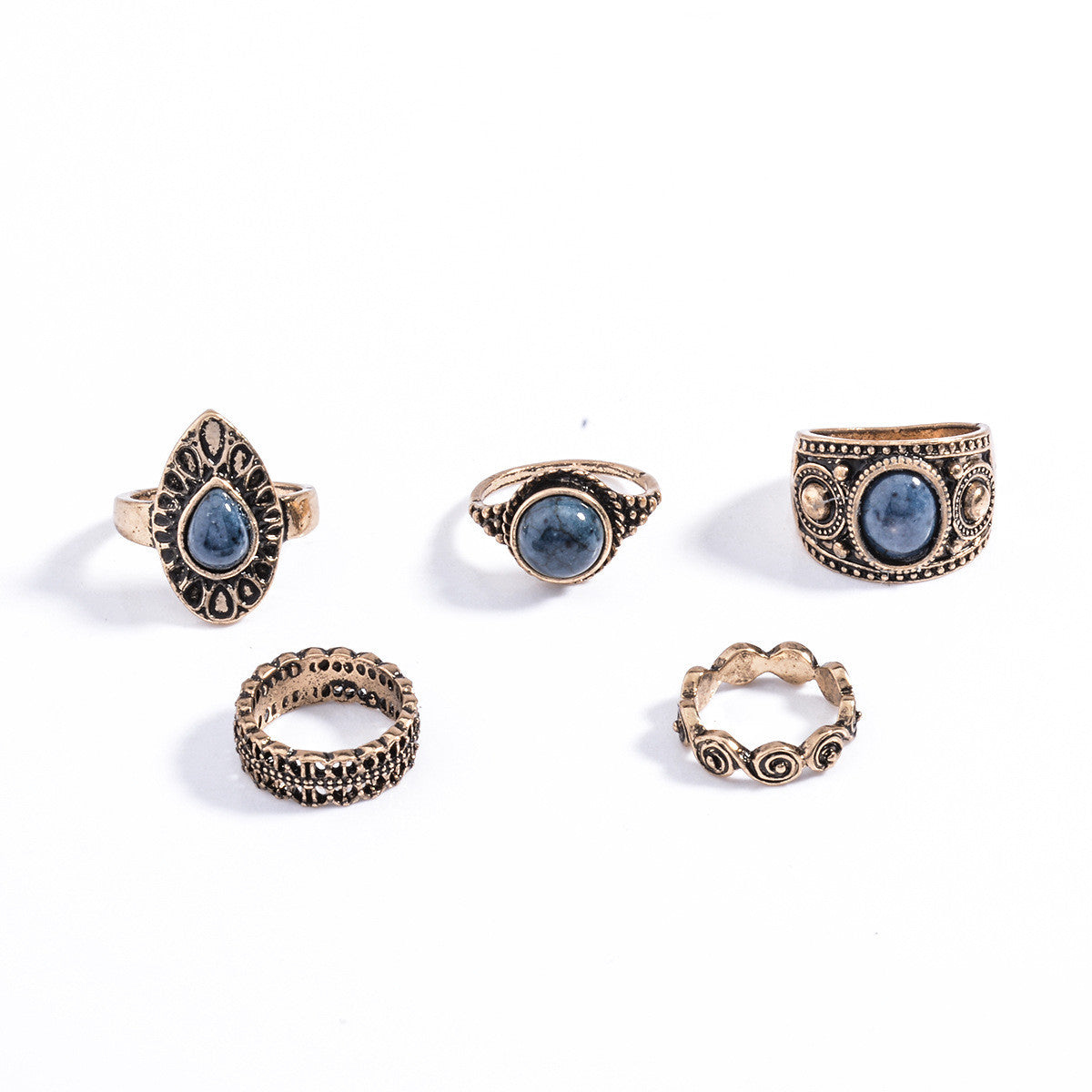 National Style Tophus Personality Combination Suit Ring