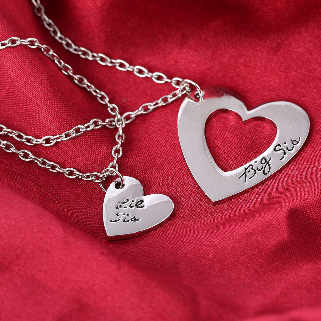 Creative Gifts Soulmate Letter Print Lovers Heart-Shaped Necklace