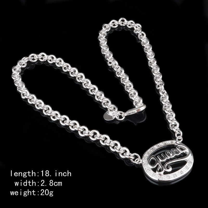 Hot Korean Fashion Exquisite Personalized Silver-Plated Silver Egg-Shaped Necklace