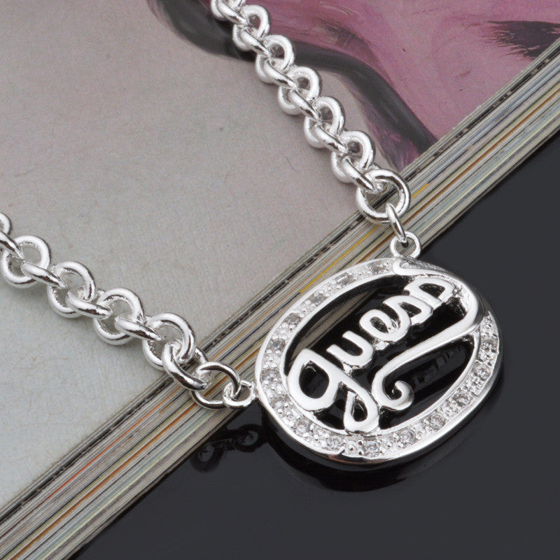 Hot Korean Fashion Exquisite Personalized Silver-Plated Silver Egg-Shaped Necklace
