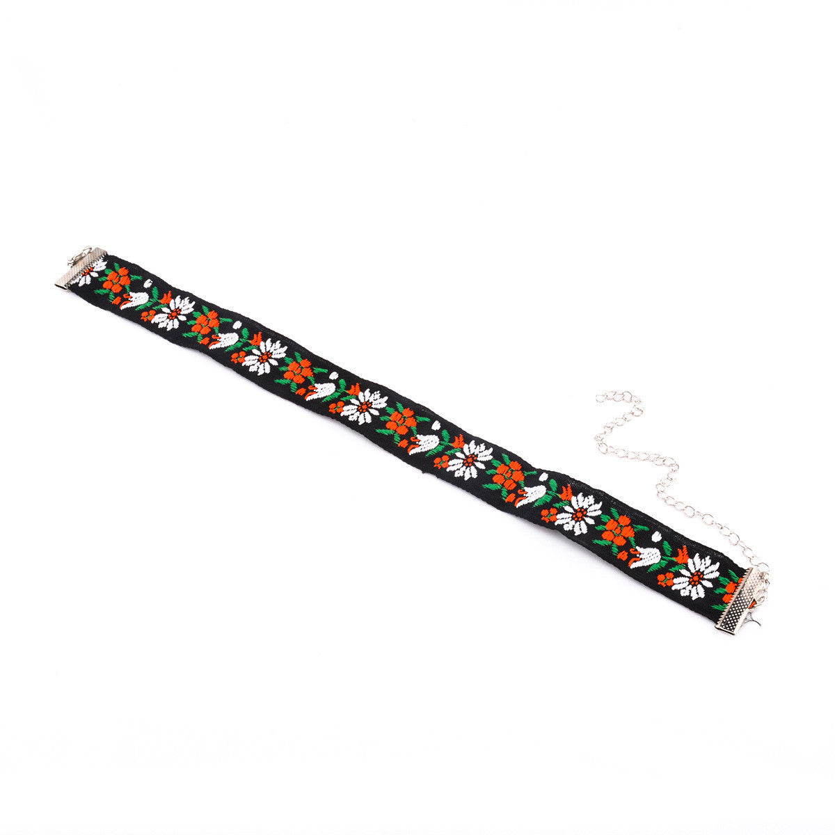 Beautiful Embroidery Flower Necklace