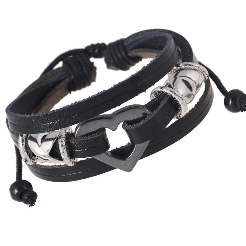 Heart X Mark Multilayer Bracelet