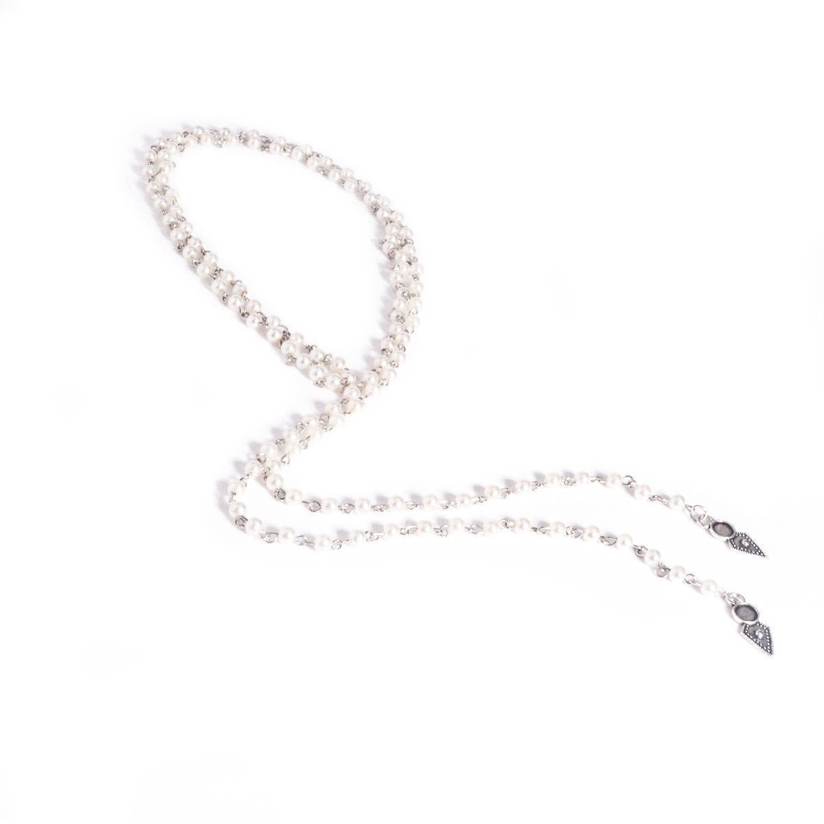 Handmade Beaded Long Pearl Necklace