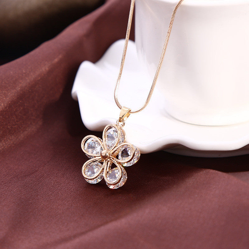 Korea Female Contracted Alloy Sexy Clavicle Chain Pendant Necklace