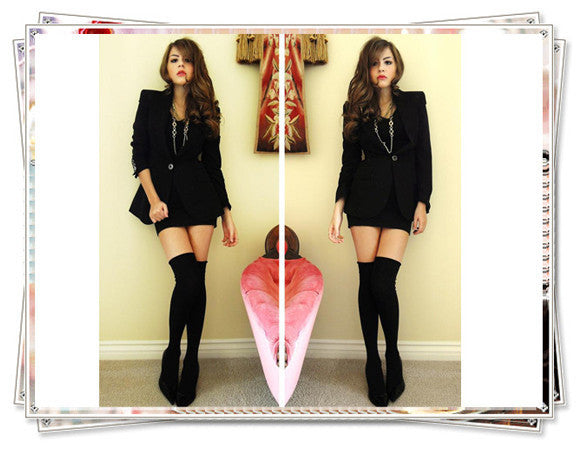 Over the Knee Thinner Cotton Socks - May Your Fashion - 14