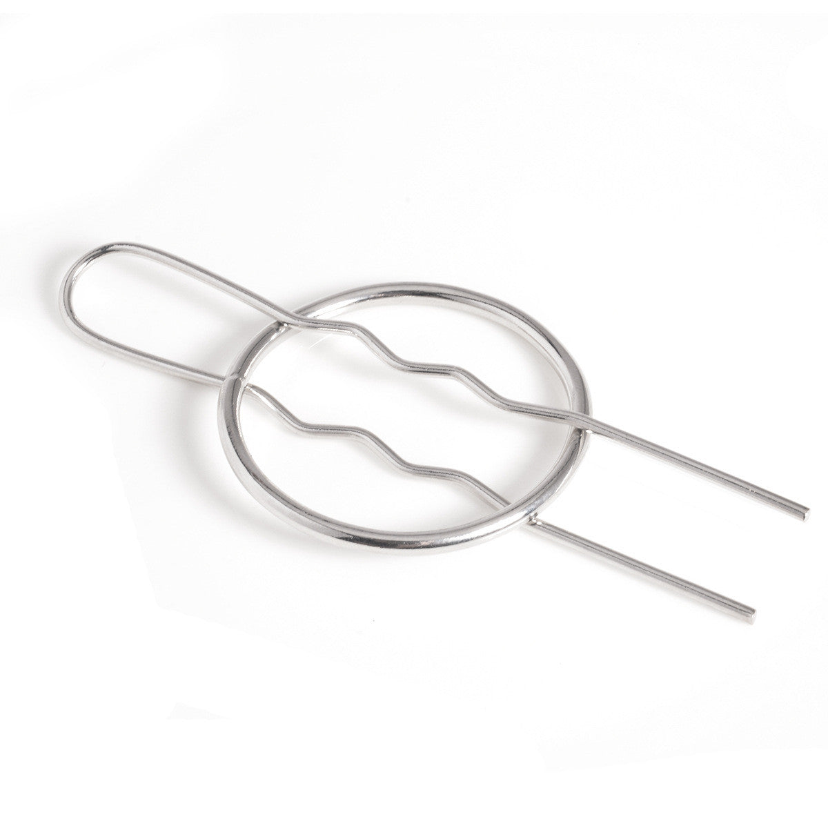 Geometric Copper Circle Half Holding Hairpin