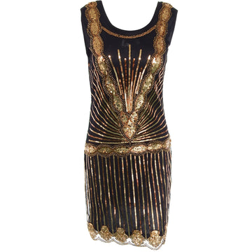 Sexy Short sleeveless sequined dress