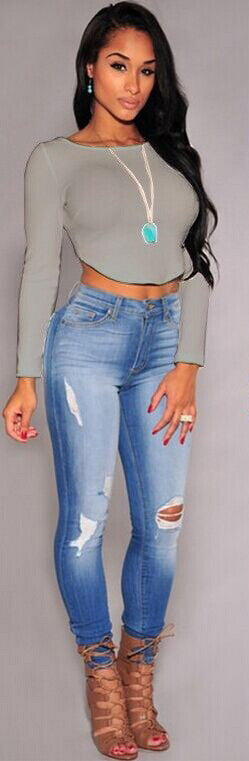 Scoop Irregular Slim Candy Color Crop Top Short T-shirt