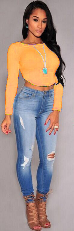 Scoop Irregular Slim Candy Color Crop Top Short T-shirt