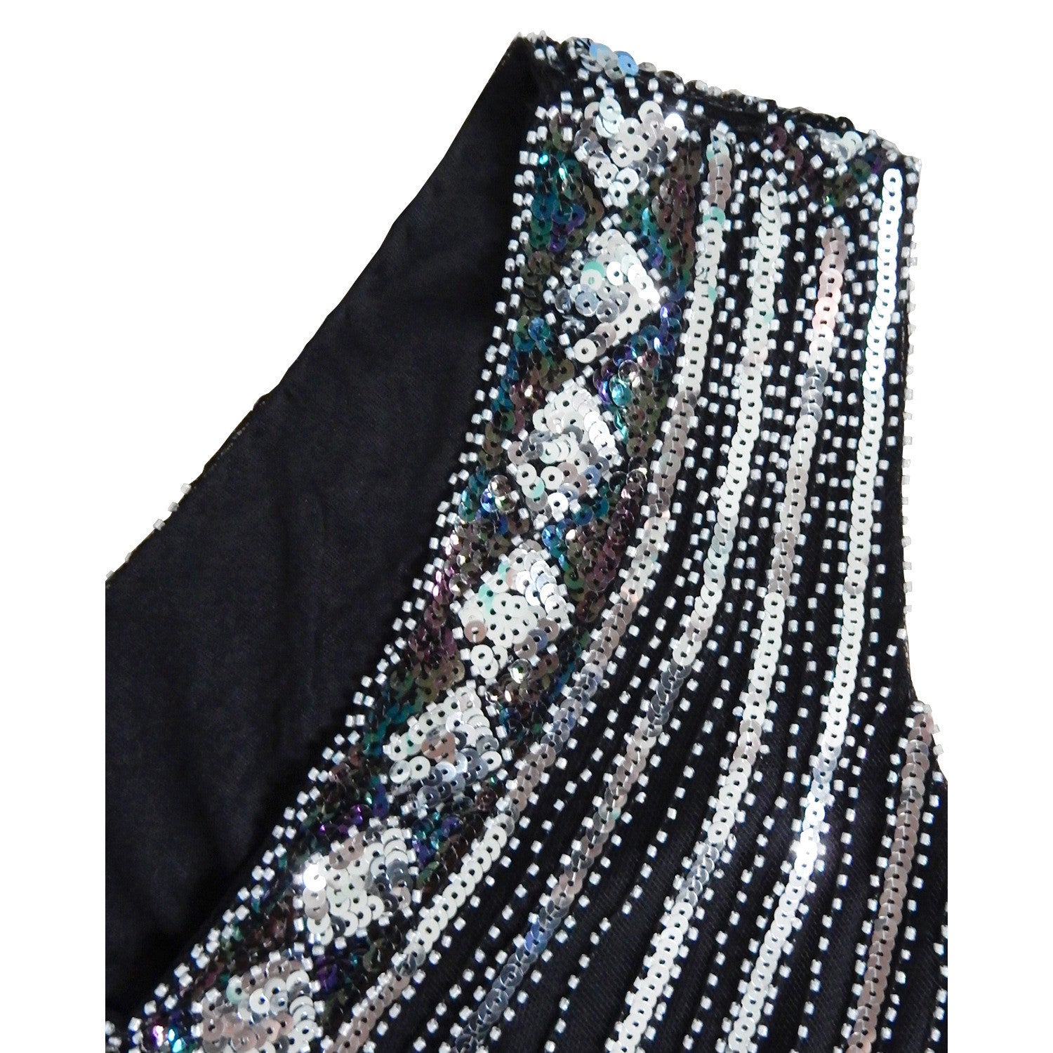 Sequins Color V-neck Tassel Latin Party Dress