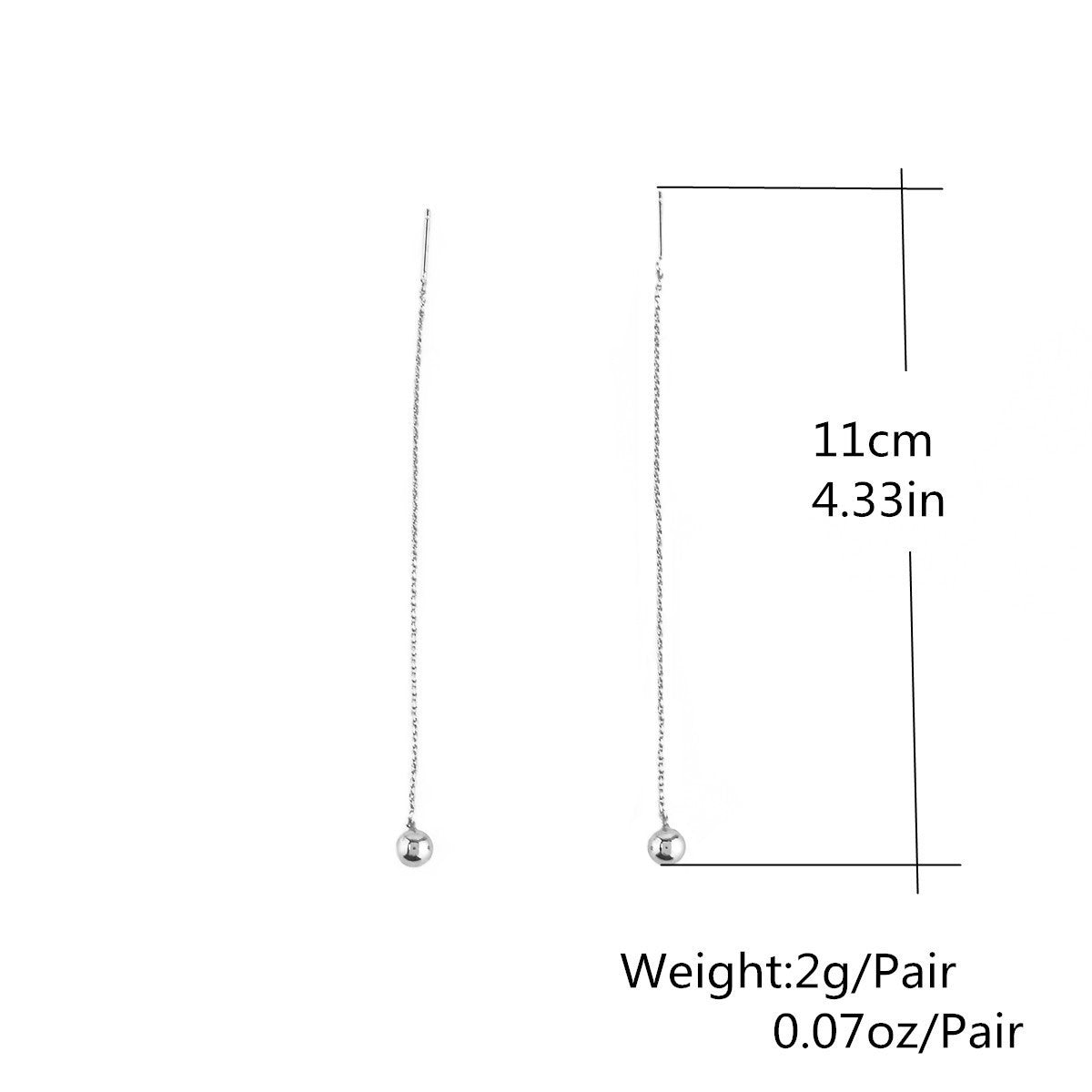 Simple Geometric Copper Pearl Tassel Earrings