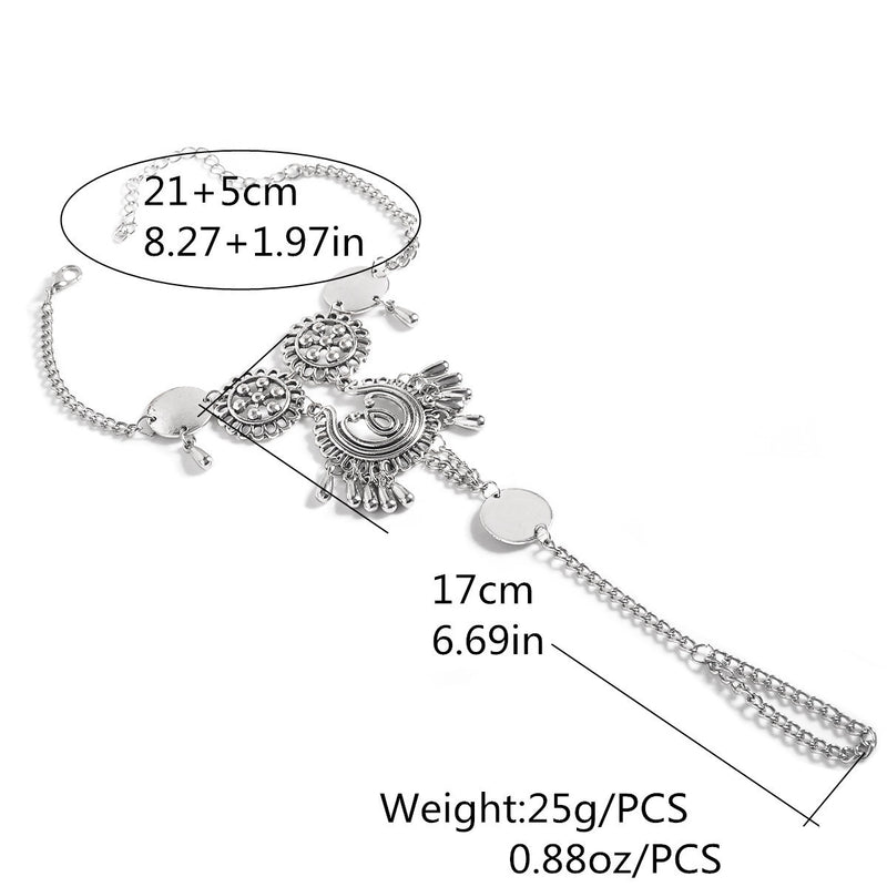 Exaggerate National Drop Pendant Tassel Anklet