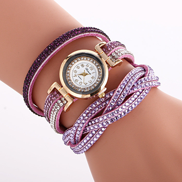 Double Color Twist Around Bracelet Watch
