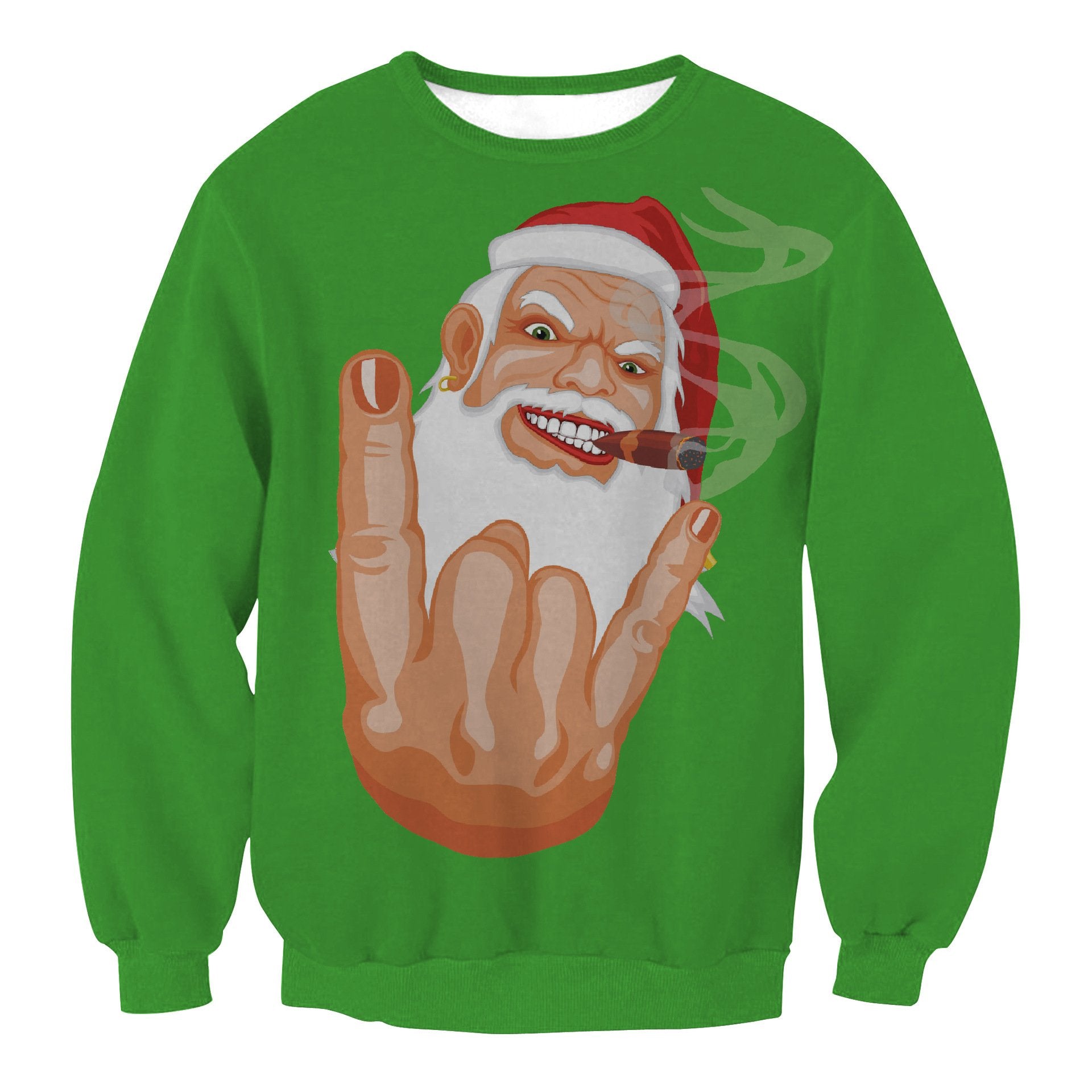 Cartoon Digital Print Women Christmas Party Sweatshirt