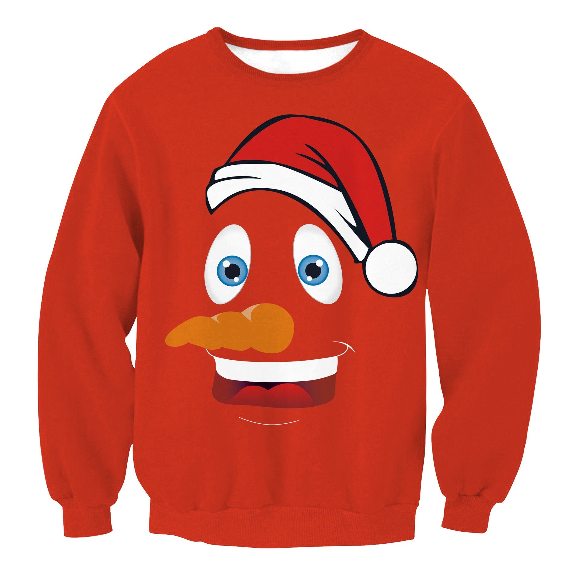 Cartoon Digital Print Women Christmas Party Sweatshirt
